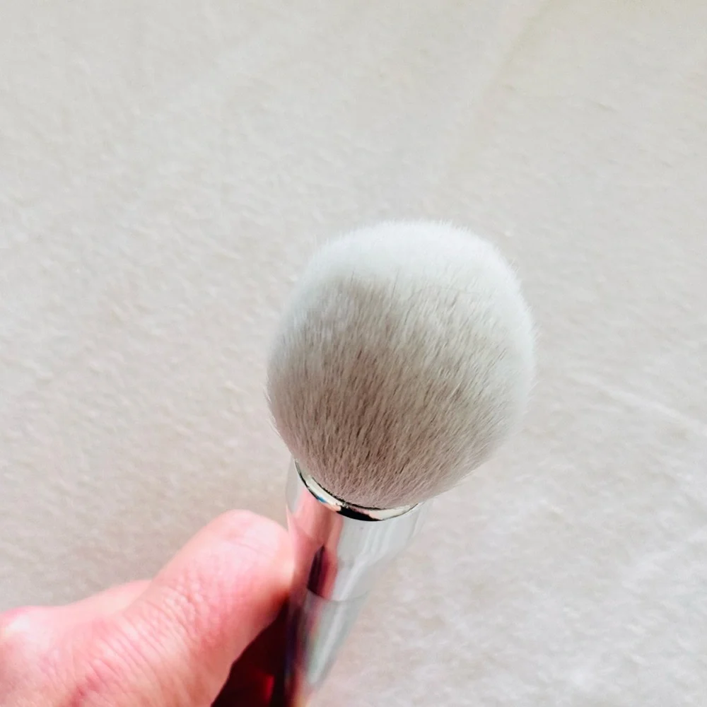 F.A.R.A.H 2 Holographic Duo Silver Makeup Brush Set Powder Contour Blush Brushes